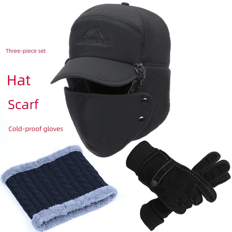 Middle-Aged and Elderly Men Winter Dad Fleece Thickened Ushanka