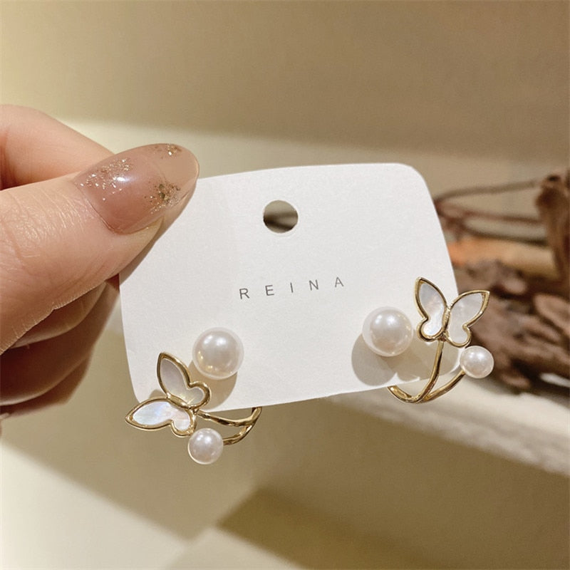 Small Stud Earring For Woman Golden Crystal Shinning Luxury Girl Jewelry Christmas Gift Wedding Accessories Trendy Ear Rings
