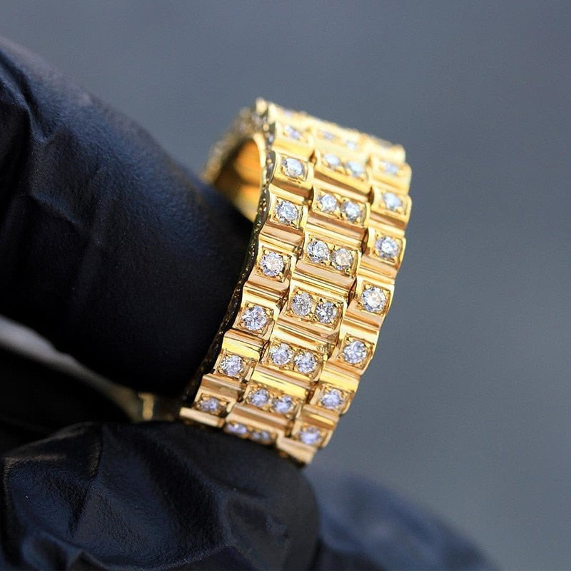 CAOSHI Trendy Female Wedding Bands with Two Tone Design Fashionable Design Engagement Ceremony Accessories Promise Jewelry Gift