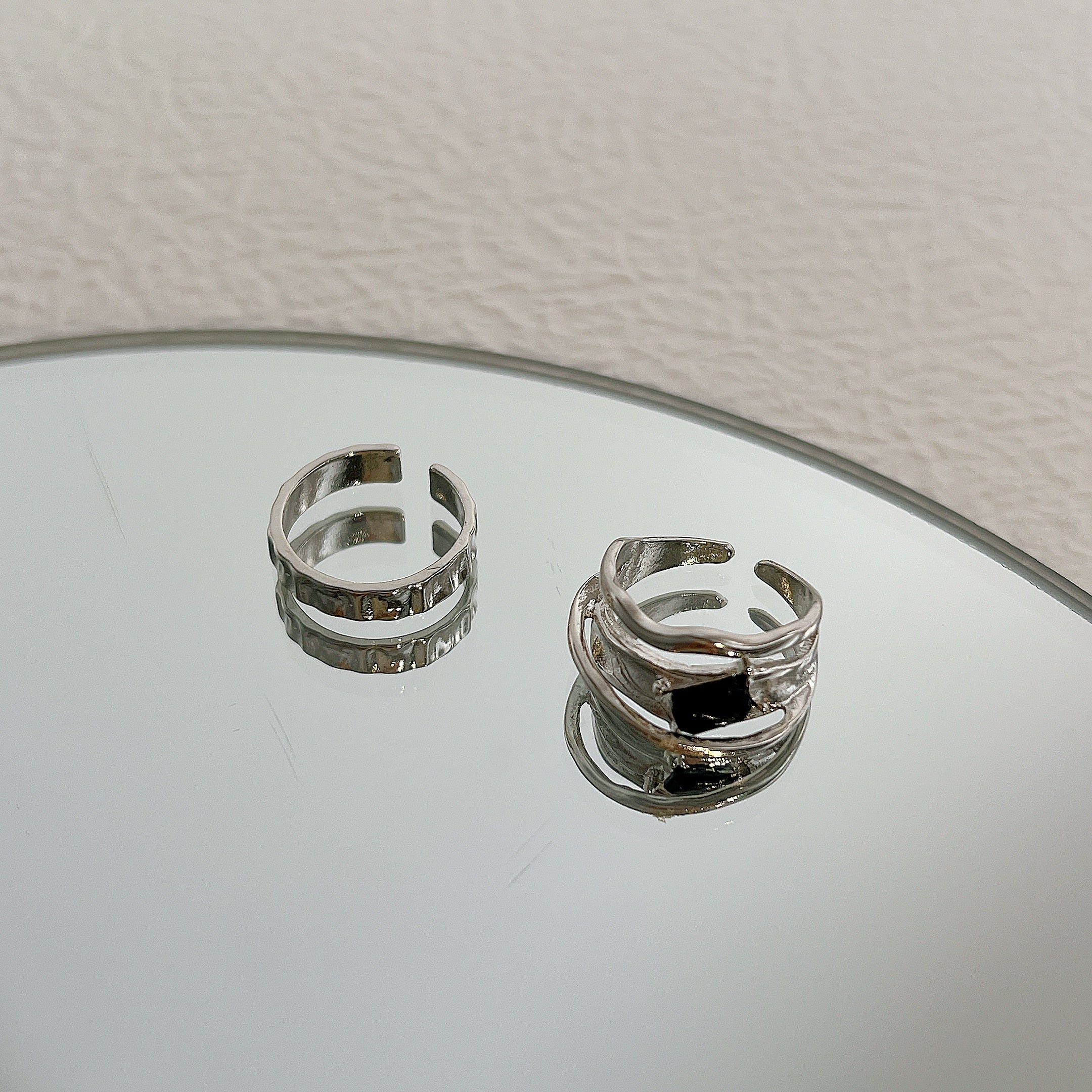 Gold Color Heart Zircon Rings Set For Women Girls Adjustable Minimalism Luxury Twist  Ring Fashion 2023 New Jewelry Trendy Gifts