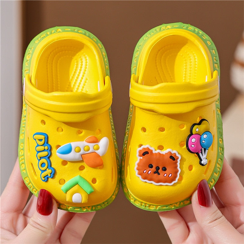 Kids Slippers For Boys Girls Cartoon Shoes Summer Toddler Flip Flops Baby Indoor Slippers Beach Swimming Slippers For Children