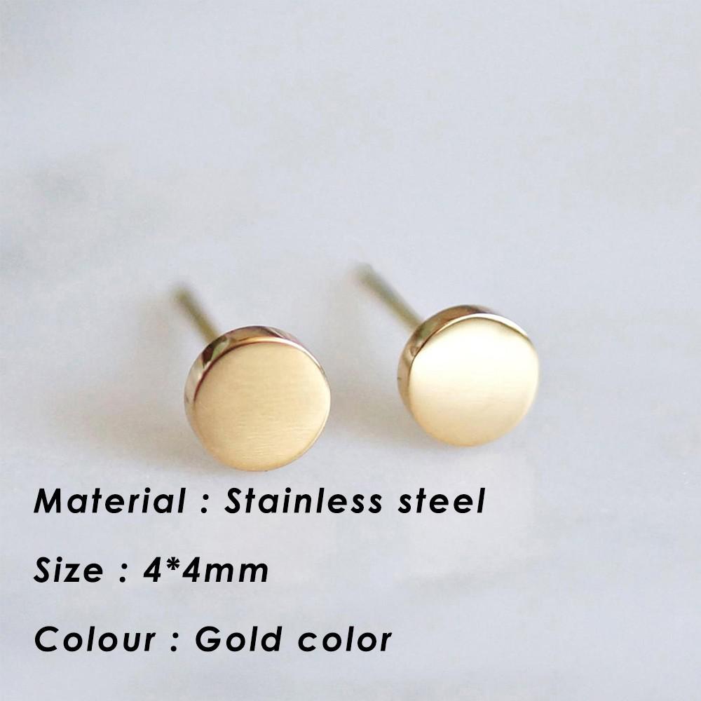 Small Heart Stainless Steel Stud Earrings for Women Girl Not Fade Gold Color Tiny Earrings Korea Fashion Jewelry Piercing Ear