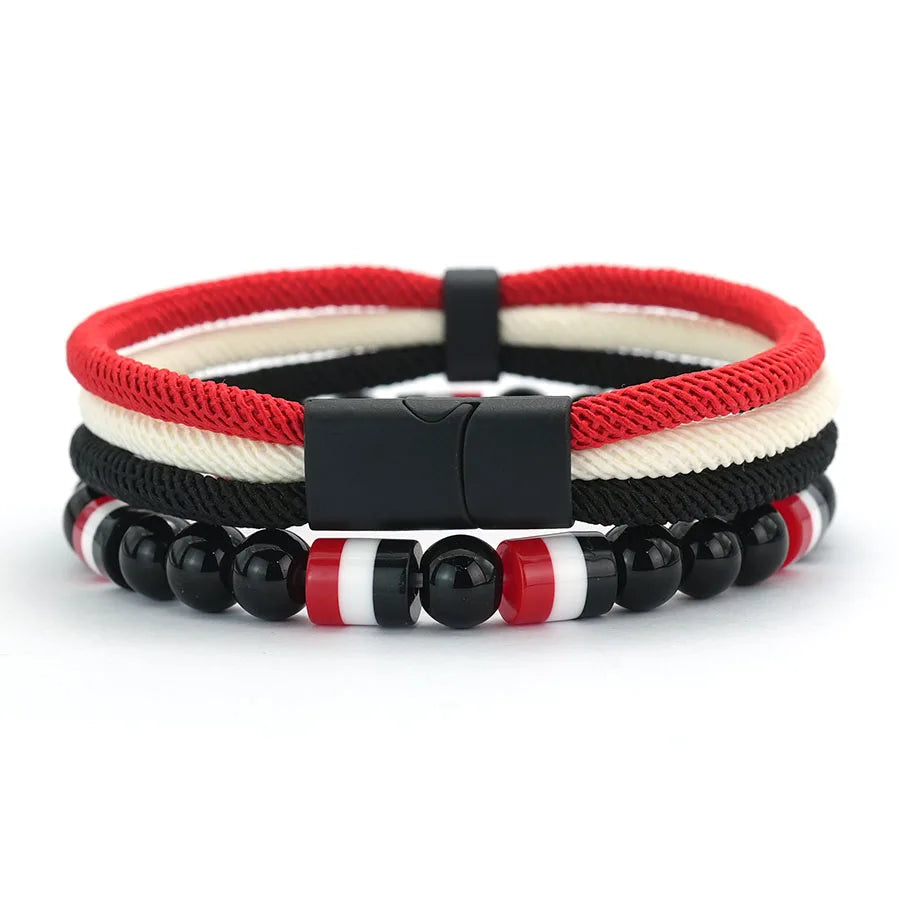 Men’s 4mm String Bracelet Set - Jeglowstore