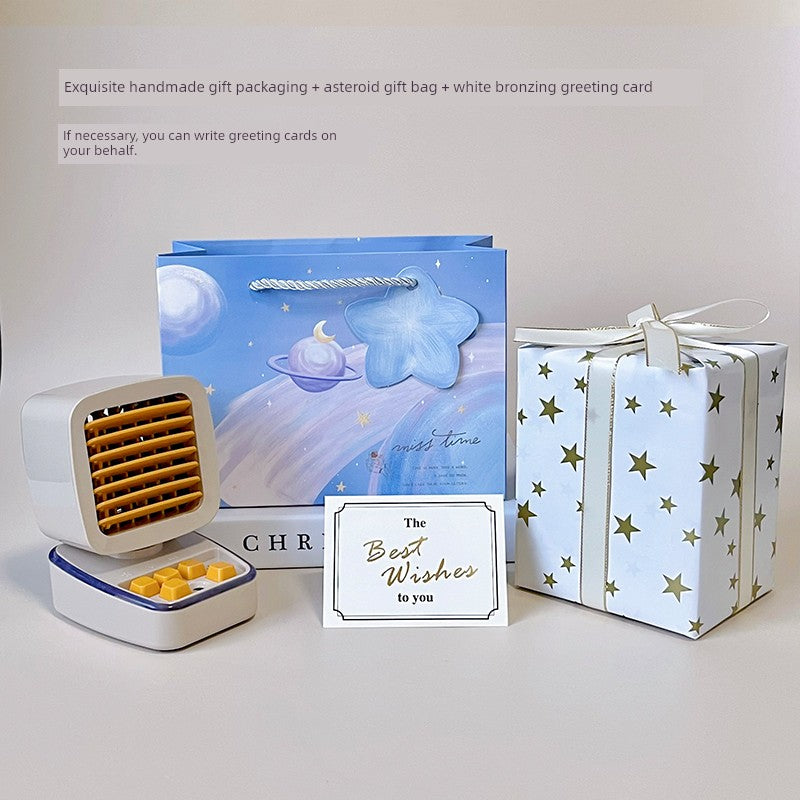 [Immaterial] Retro Game Machine Thermantidote Multi-Color Optional Student Cute Desktop Hydrating Humidifying Fan