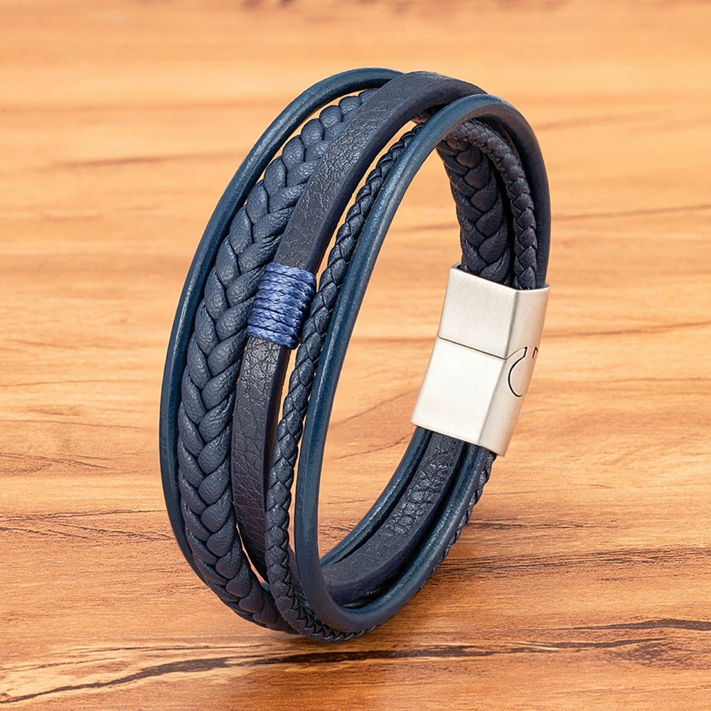 Men’s Party Leather Bracelet Gift - Jeglowstore