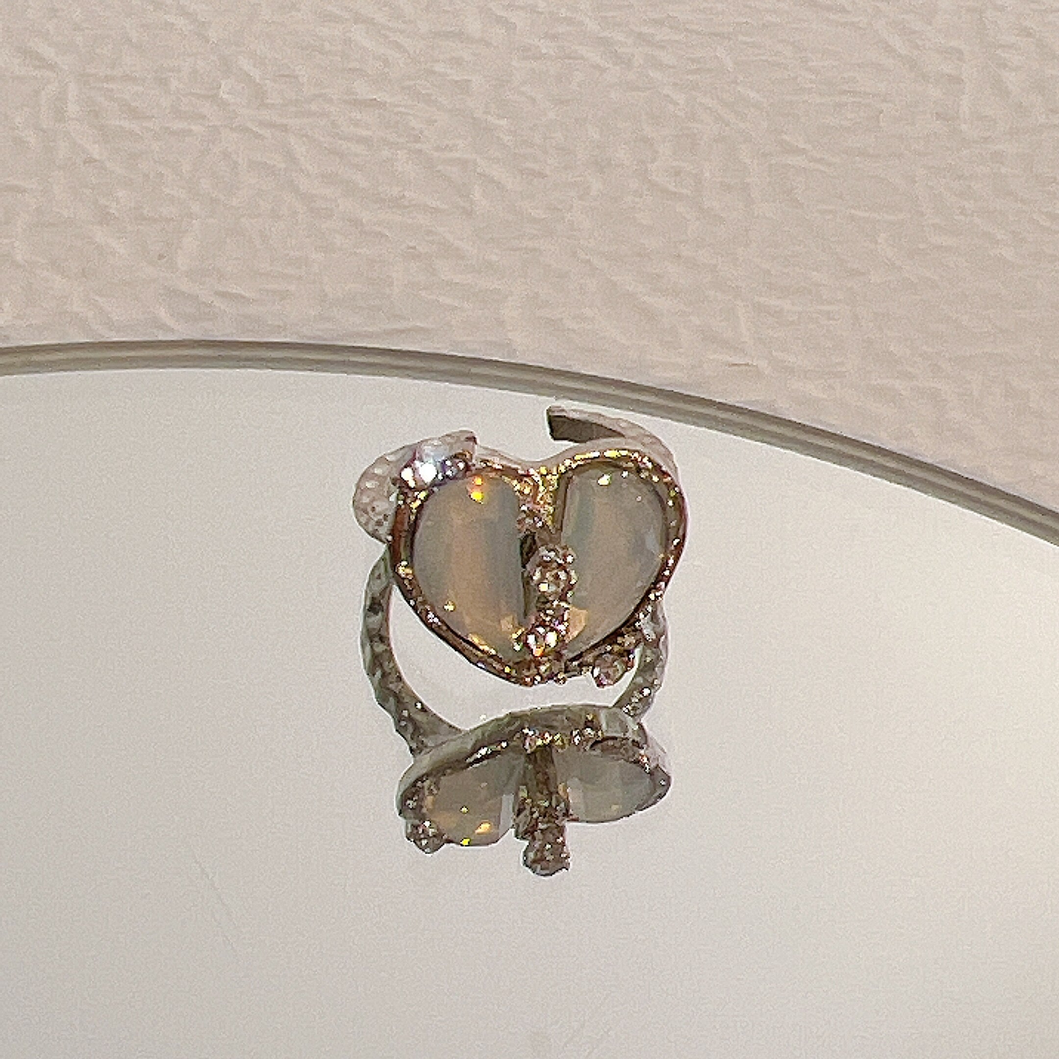 Gold Color Heart Zircon Rings Set For Women Girls Adjustable Minimalism Luxury Twist  Ring Fashion 2023 New Jewelry Trendy Gifts