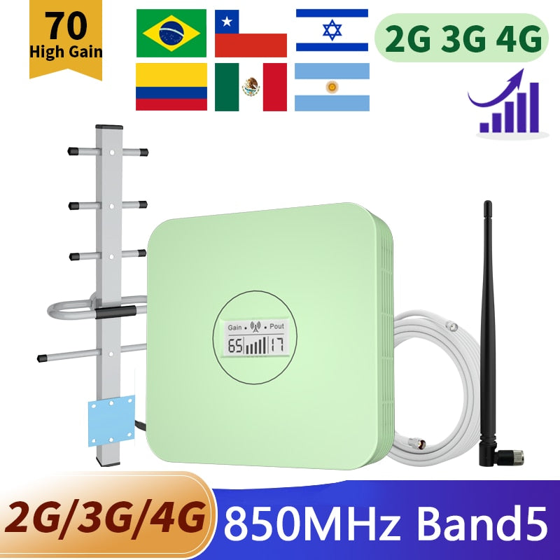 3G 4G LTE Cellular Amplifier Mobile network 4G Signal Booster 850 1800 2100 2600 MHZ Repeater GSM Cell Phone signal Repeater Kit