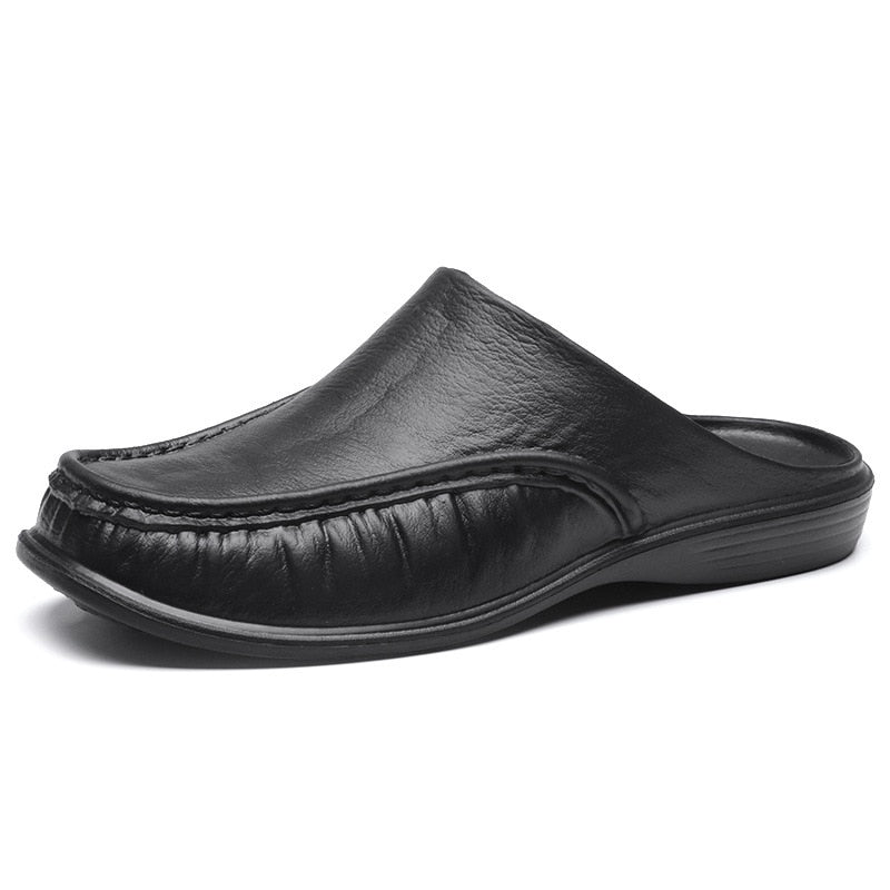 Shoes Men's Slippers EVA Slip on Flats Shoes Walking  Men Half Slipper Comfortable Soft Household Sandals Size 40-47 2023