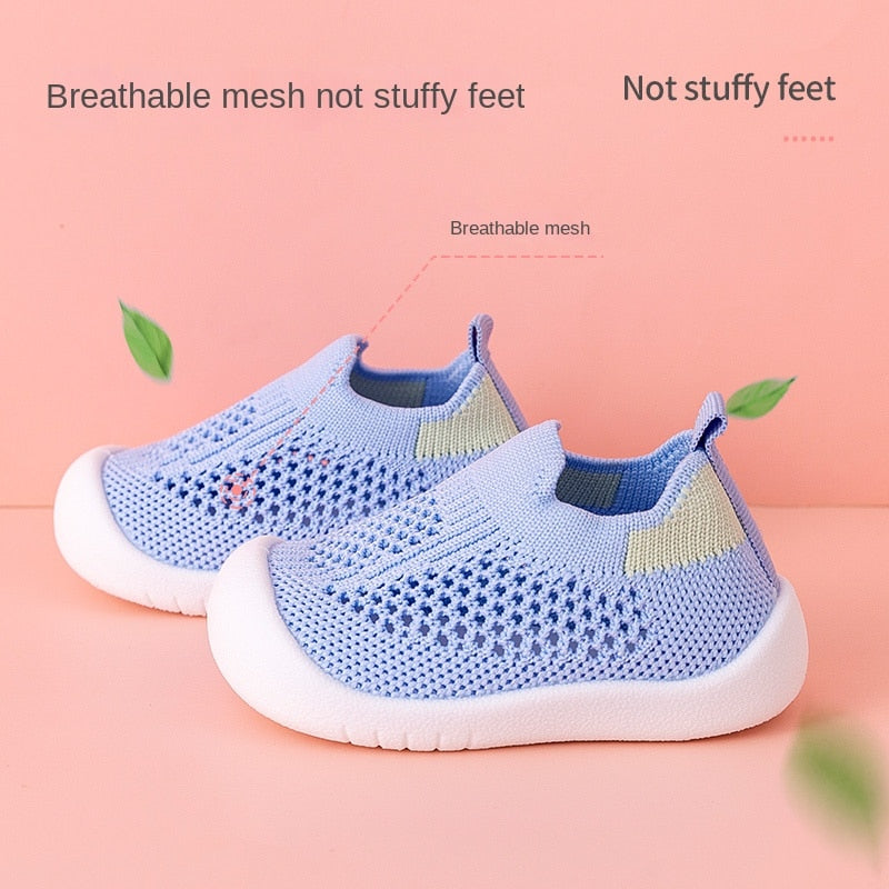 2023 Kids Shoes Casual Breathable Infant Baby Children Girls Boys Mesh Sneakers Soft Bottom Comfortable Non-Slip