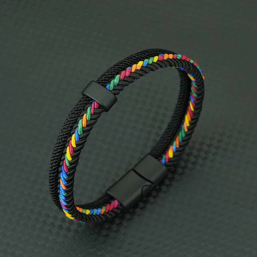 Men’s Charm Rope Wrap Bracelet - Jeglowstore