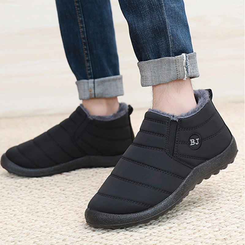 Men Boots Snow Casual Unisex Boots Male Winter Shoes For Men Fashion Ankle Boots Waterproof Shoes Men Footwear Men's Work Shoes