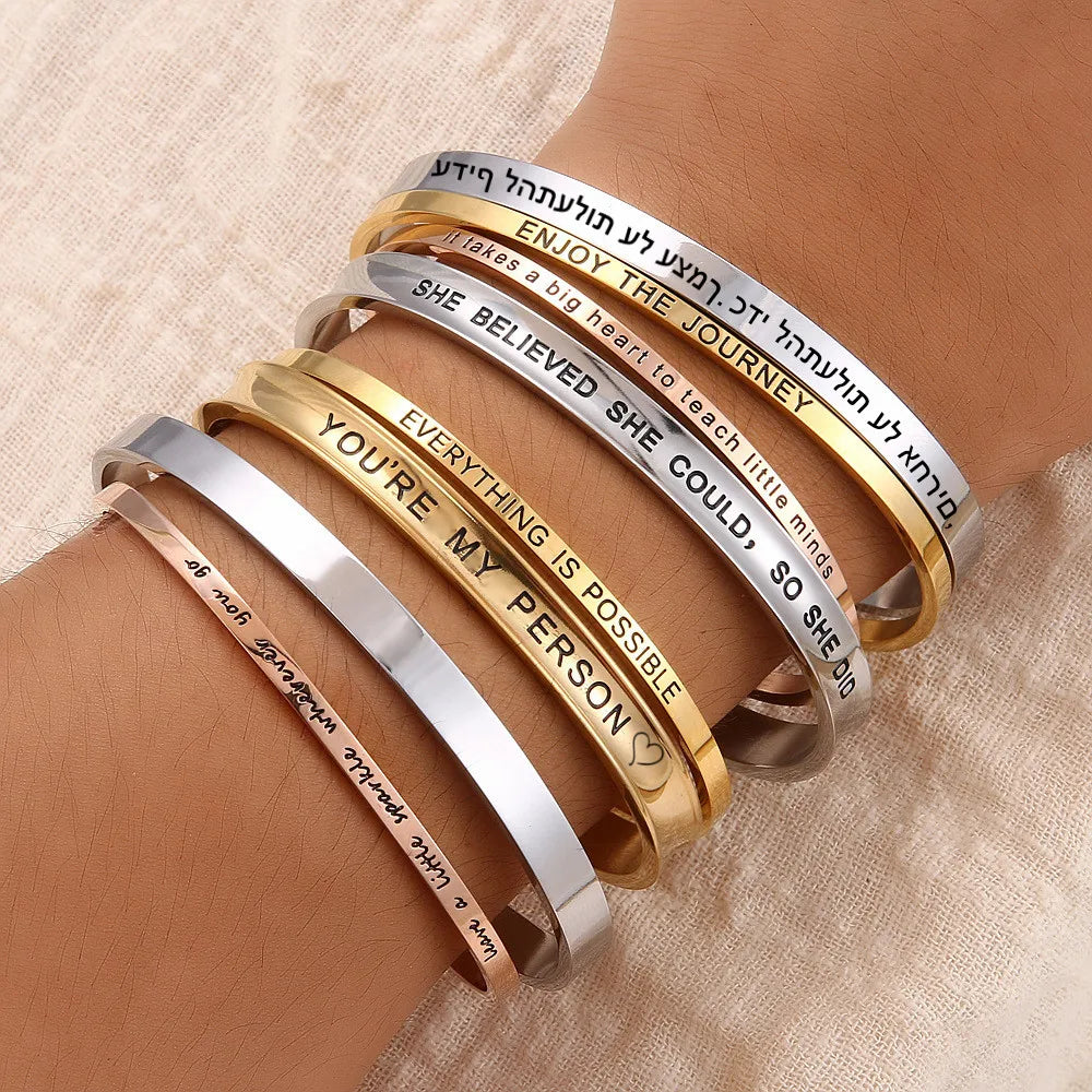 Personalized Engraved Bar Bracelet - Jeglowstore