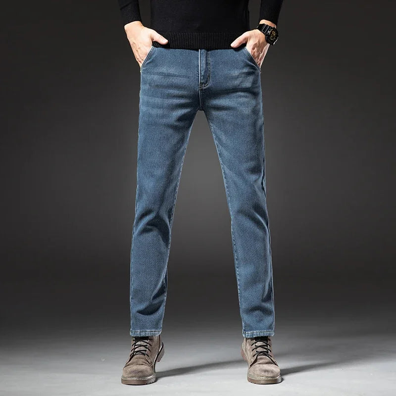 Men’s Thickened Winter Denim Trousers - Jeglowstore