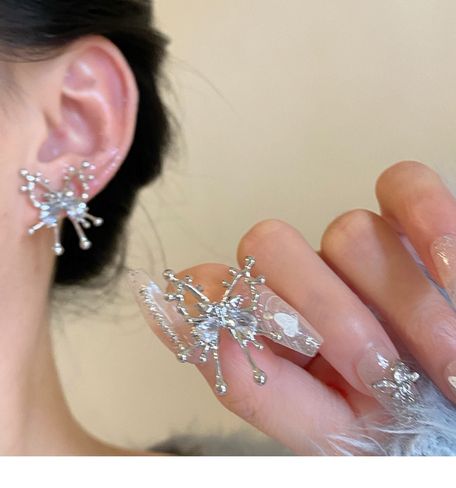 Exquisite Fairy Butterfly Tassel Ear Clips Angel Ear Bone Clip Earring Elf Female No Ear Hole Ear Cuff Fashion Hanging Earring
