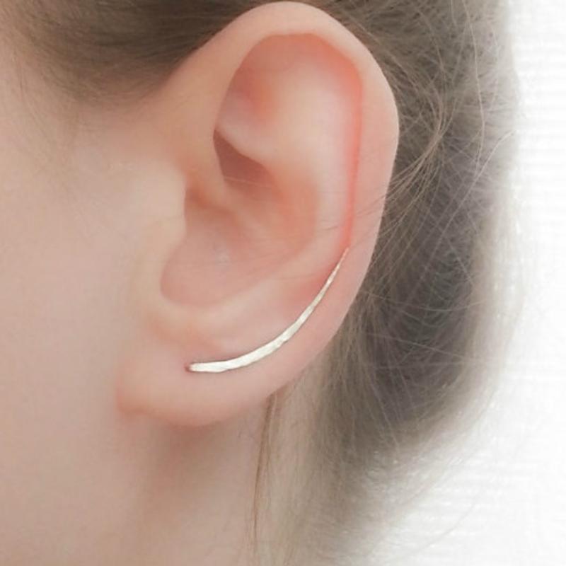 Punk Fashion Arc Shape Charm Stud Earring For Women Men Simple line Ear Climbers Earings Party Wedding Jewelry Pendientes bijoux