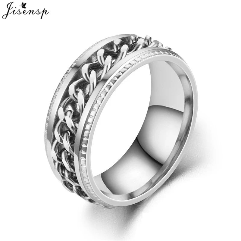 Rotatable Chain Fidget Ring for Men - Jeglowstore