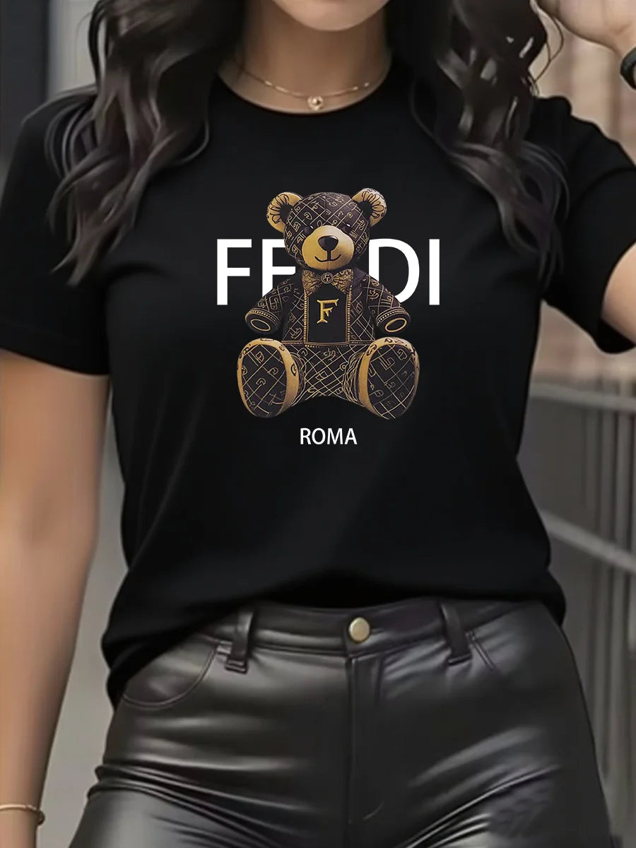 Women’s Teddy Bear Graphic T-Shirt - Jeglowstore