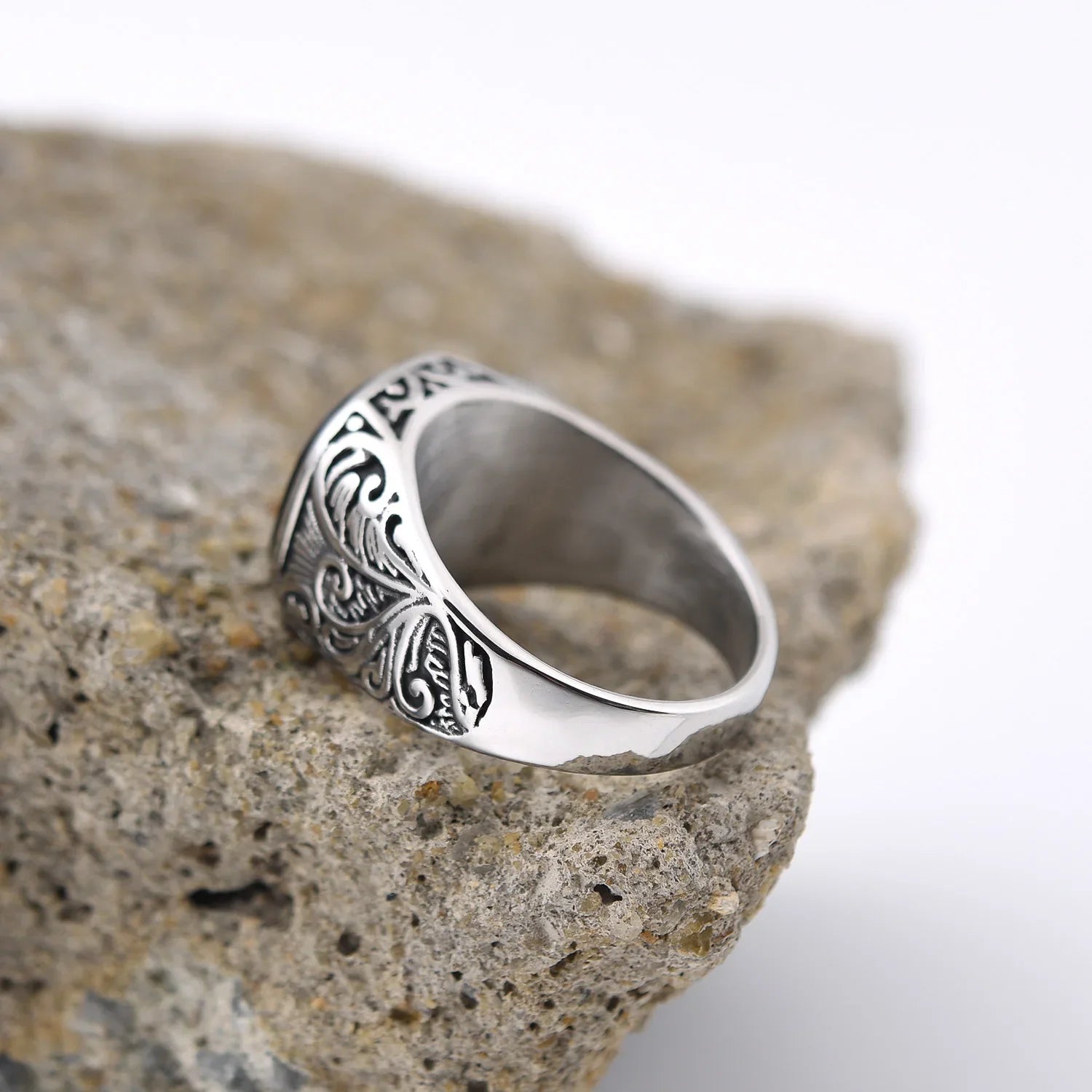 Men’s Multi-Color Stainless Steel Gemstone Ring - Jeglowstore