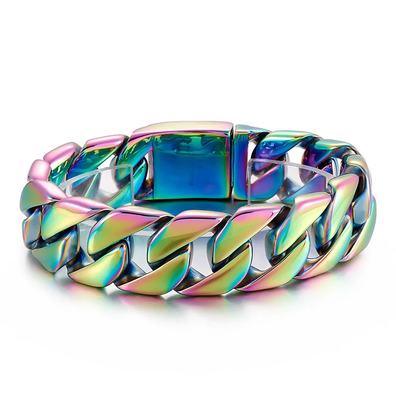 Silver Tone Cuban Curb Bracelet - Jeglowstore