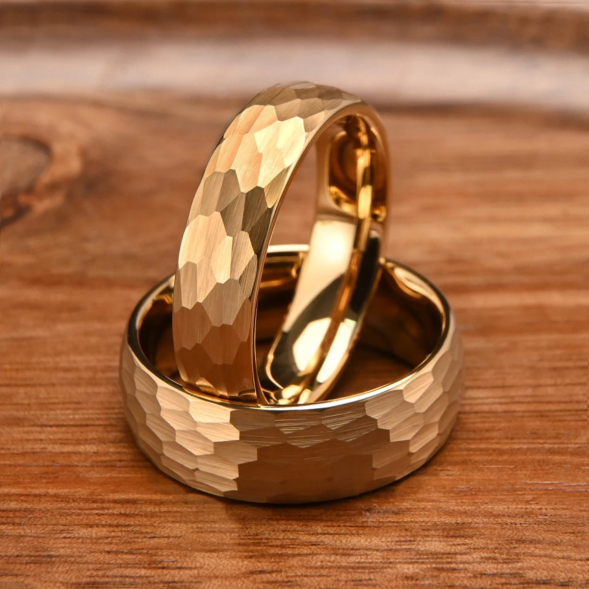Hammered Tungsten Carbide Wedding Ring - Jeglowstore