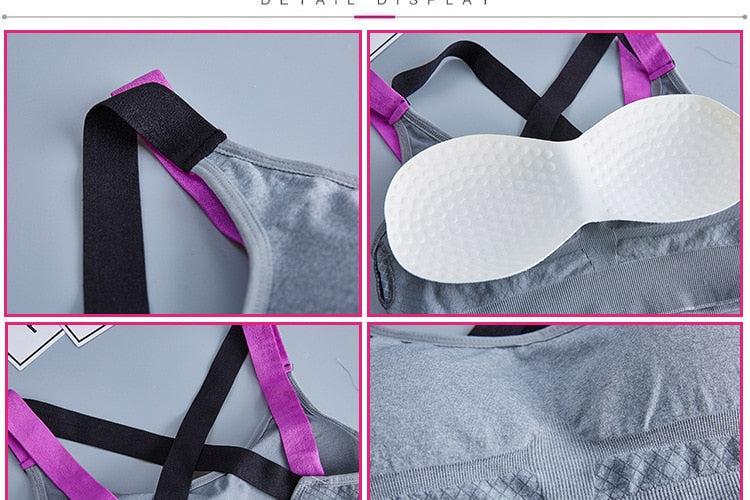 Sports Bra for Women Gym Seamless High Impact Sports Bra Yoga Fitness Top Female Underwear Push-up bra Sportswear bralette