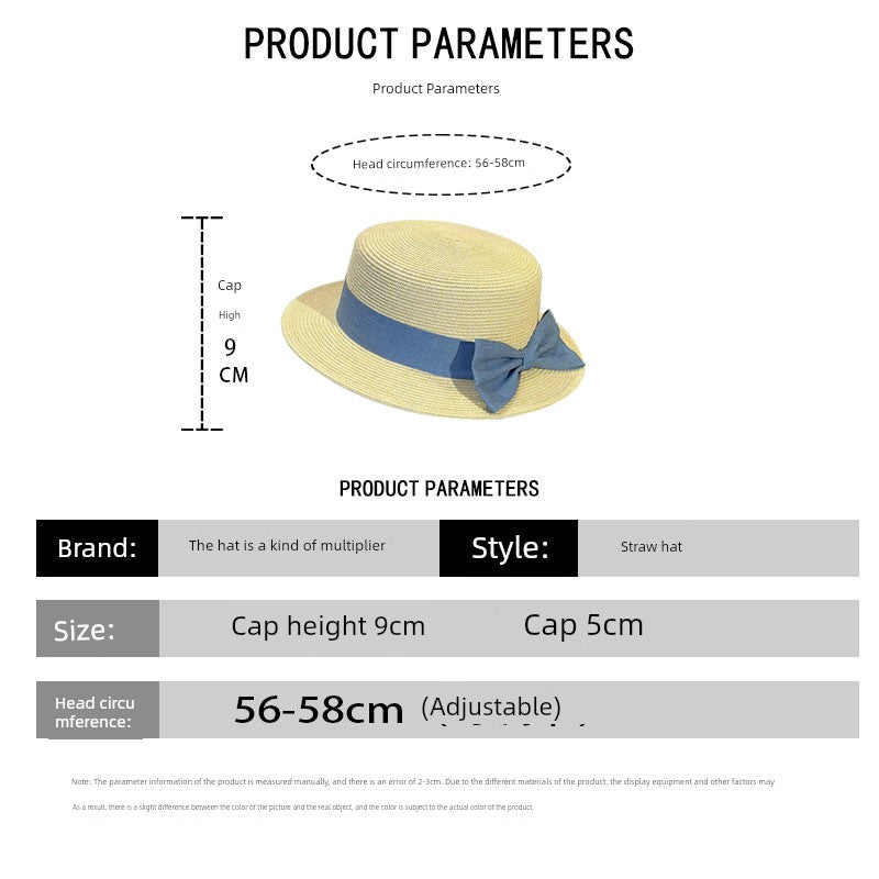 Japanese Style Straw Hat Women's 2023 New Summer French Style Sun-Blocking Straw Hat All-Match Face-Flattering Small Sun Hat