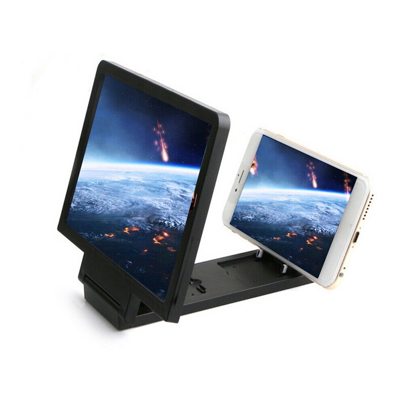 3d Hd Screen Amplifier Folding Mobile Phone Video Screen Amplifier Magnifying Glass Stand Bracket Enlarge Stand Eyes Protection
