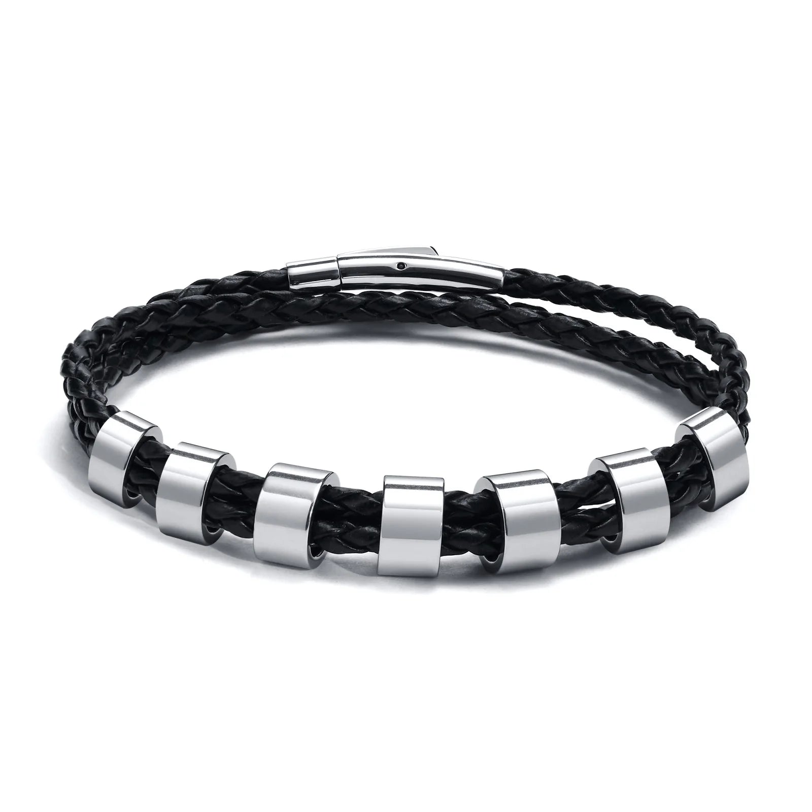 Custom Name Braided Leather Men’s Bracelet - Jeglowstore