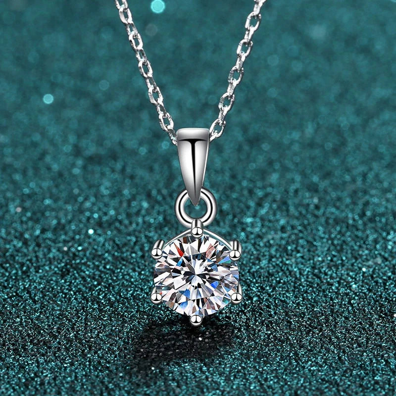 18K Gold Plated Moissanite Necklace - Jeglowstore