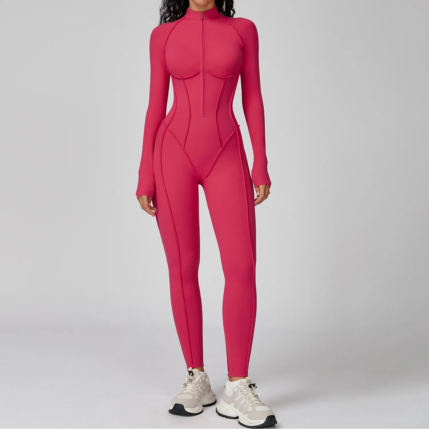 Women’s Long Sleeve Workout Bodysuit High-Intensity Jumpsuit