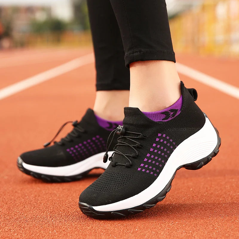 Women’s Non-Slip Fly Weave Sneakers - Jeglowstore