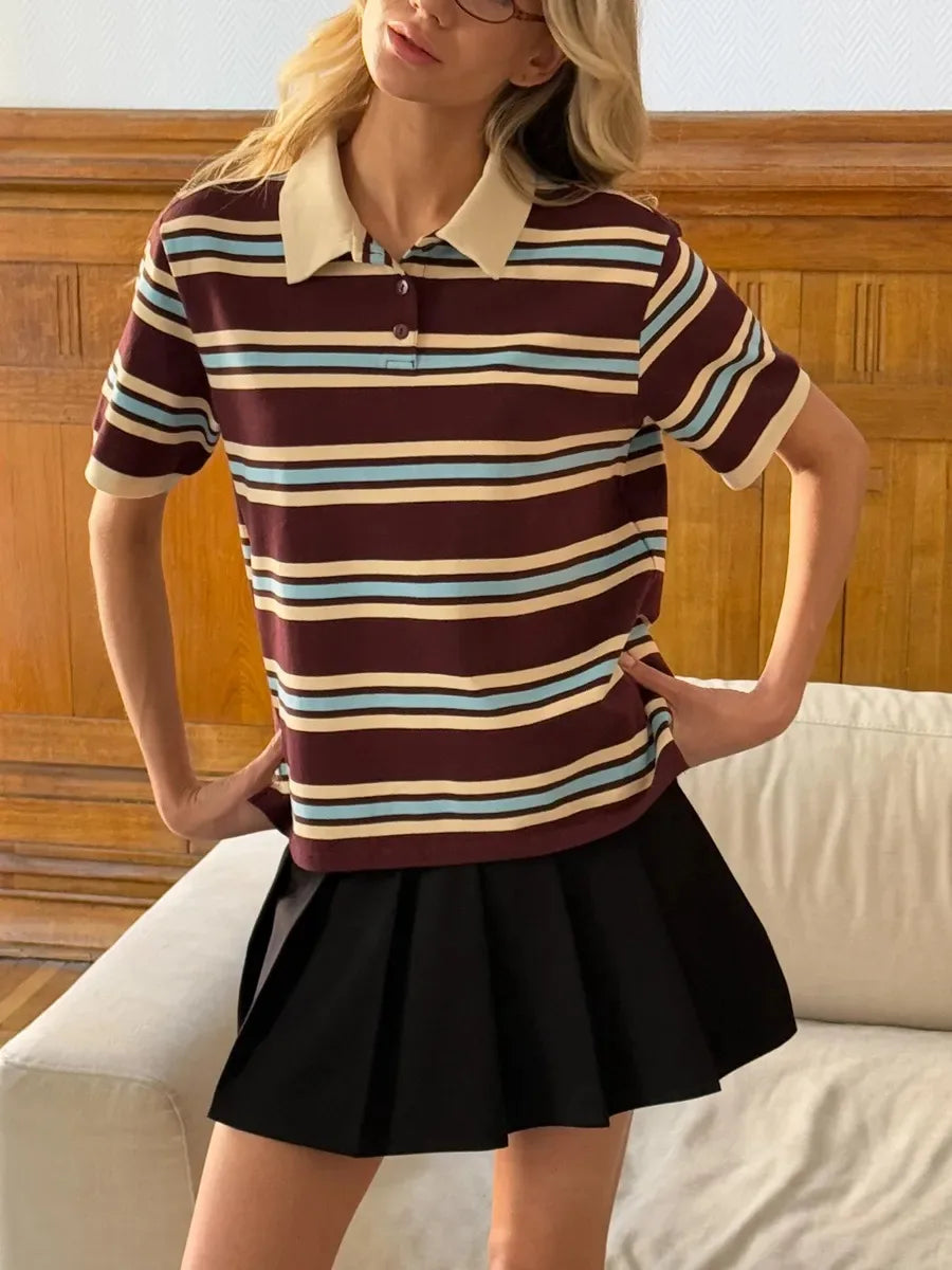 Women’s Loose Fit Polo T-Shirt