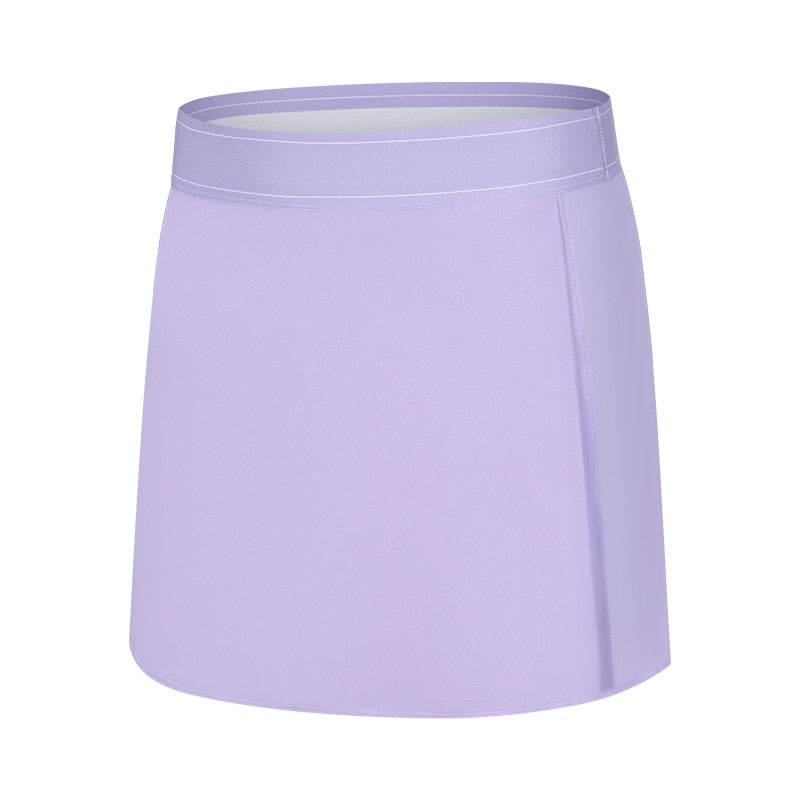 A Logo Match Point Flowy A-line Tennis Skirt With Comfy Inner Short Lightweight Woven Skirts Hidden Pocket for Key or Cards