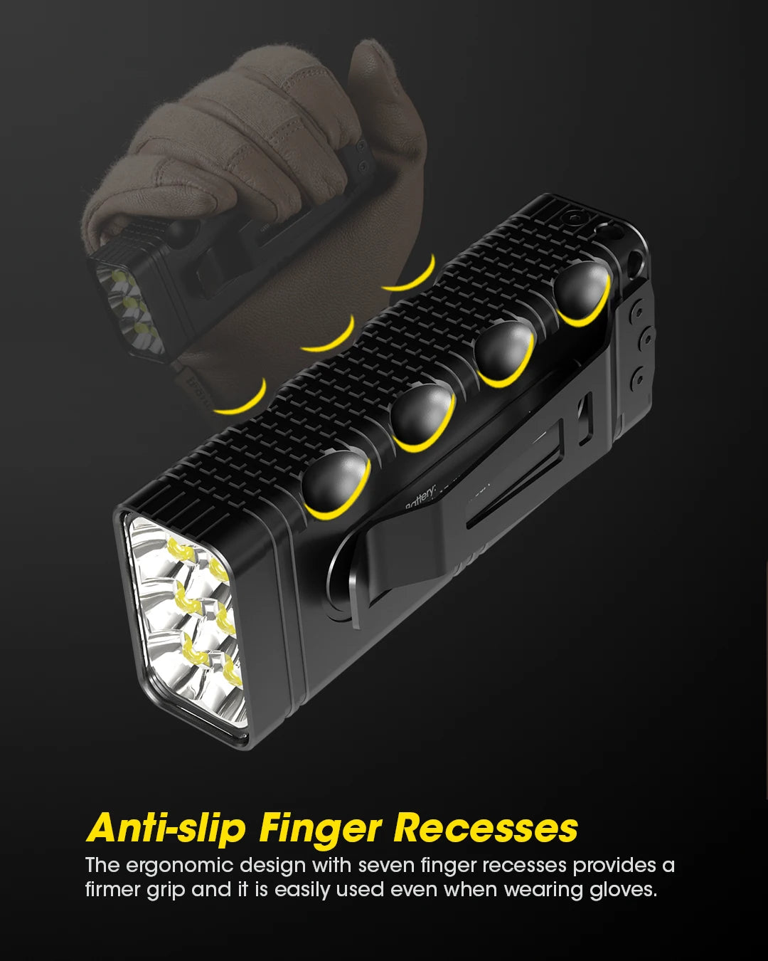 NITECORE TM12K Tactical Flashlight Powerful USB-C Rechargeable Super Bright 18W QC Searchlight CREE XHP50, 21700 Li-ion Battery