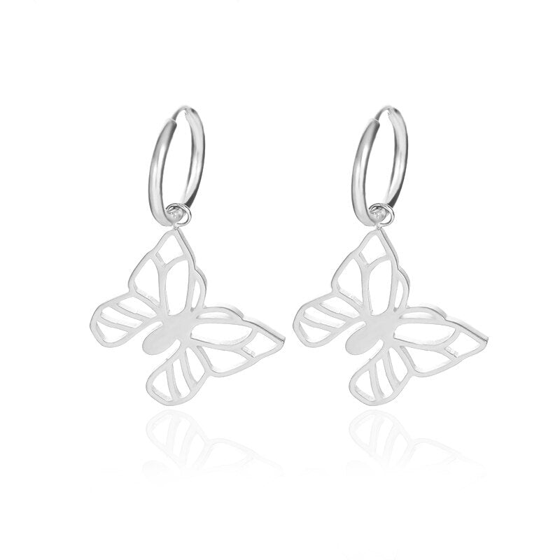 Vintage Geometric Metal Earrings For Women Punk Cross Dangle Moon Earrings 2022 Trend of Earrings Ear Piercing Jewelry