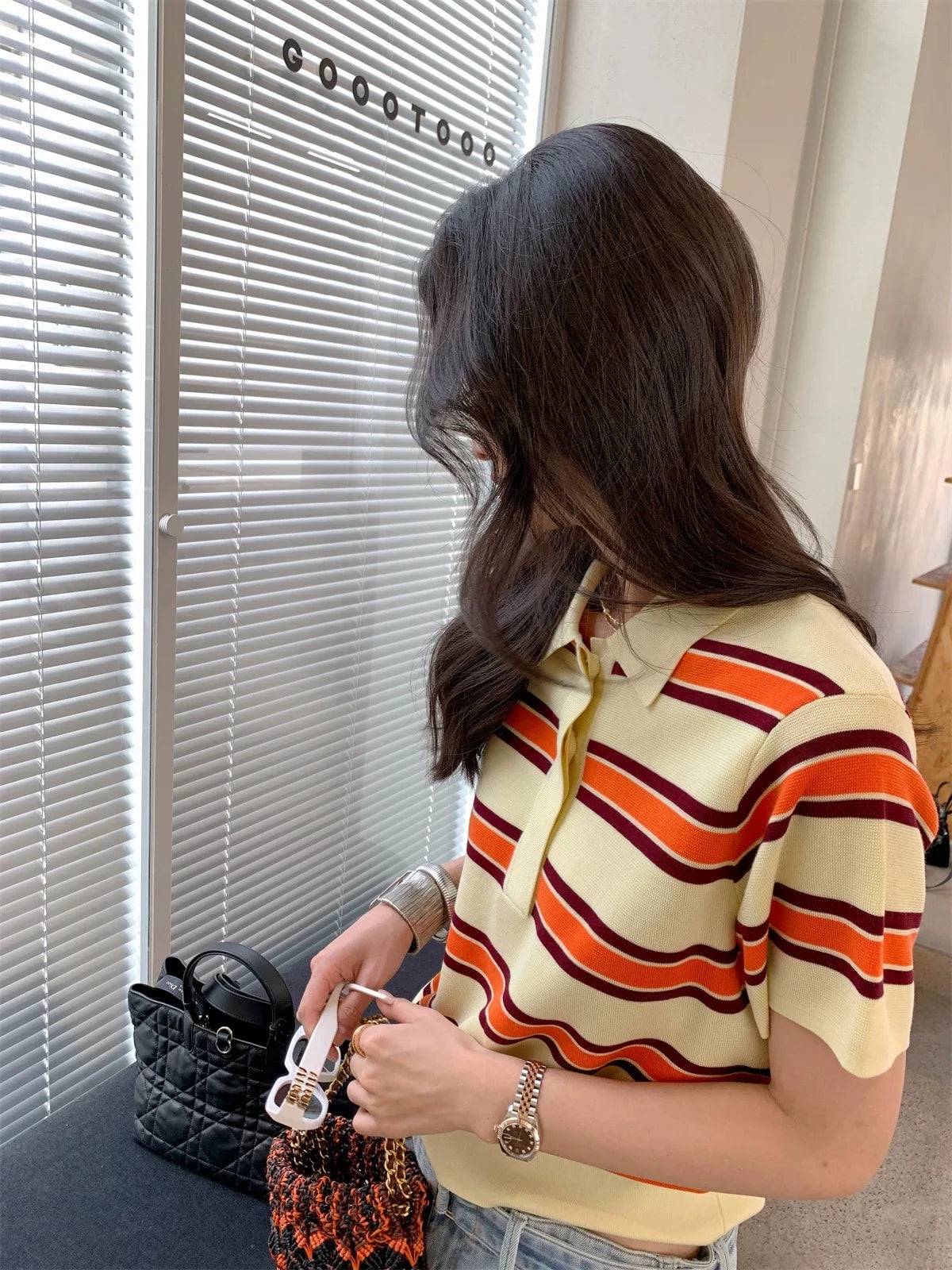 Women’s Classic Polo Knit Pullover - Jeglowstore