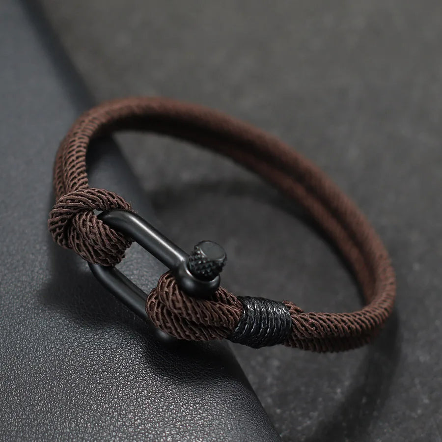 Men’s Braided Cord Outdoor Bracelet - Jeglowstore