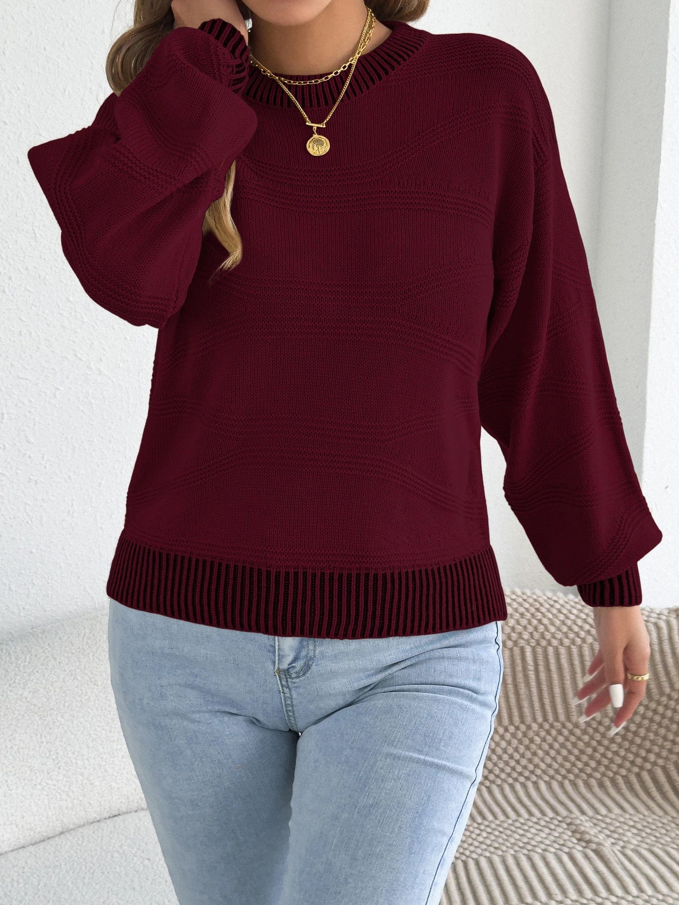 Women’s Casual Striped Knit Pullover