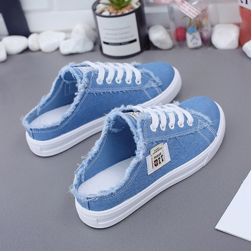 Women Pattern Canvas Sneakers Woman Casual Shoes 2023 Girls Sneakers Ladies Shoes Flat Lace-Up Zapatillas Mujer Chaussure Femme