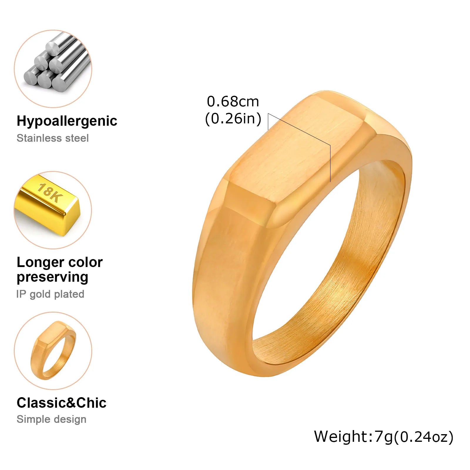 Signet Ring Stainless Steel - Jeglowstore