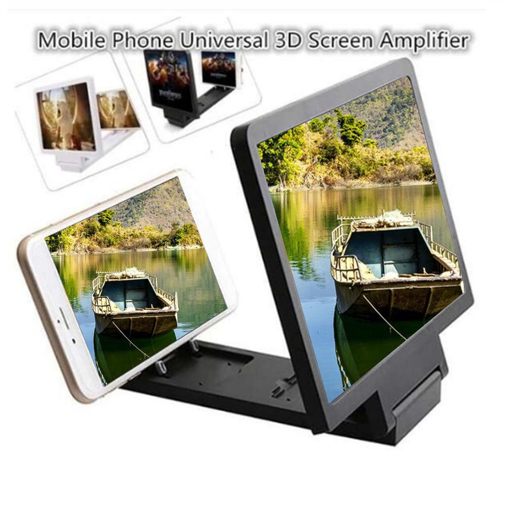 3D Mobile Phone Screen Magnifying Glass HD Video Amplifier Mobile Phone Holder Anti-Radiation Vision Loss Foldable Phone Holder