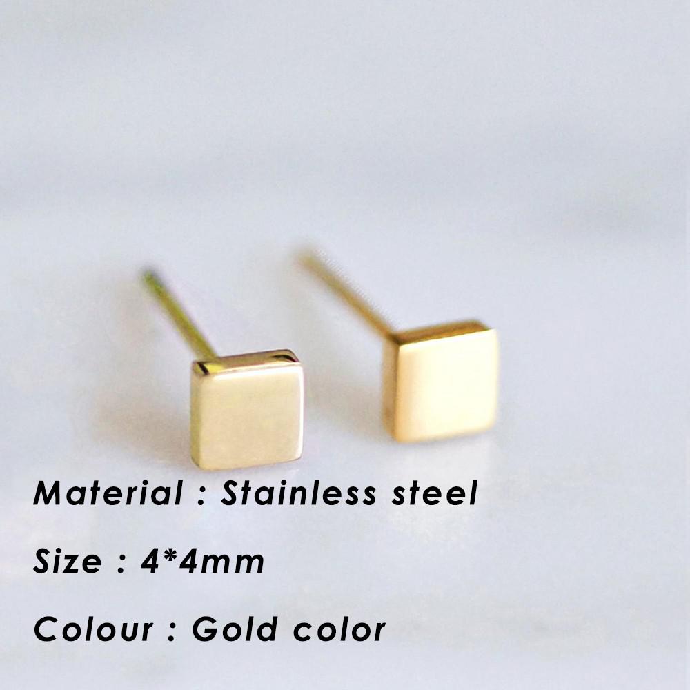 Small Heart Stainless Steel Stud Earrings for Women Girl Not Fade Gold Color Tiny Earrings Korea Fashion Jewelry Piercing Ear