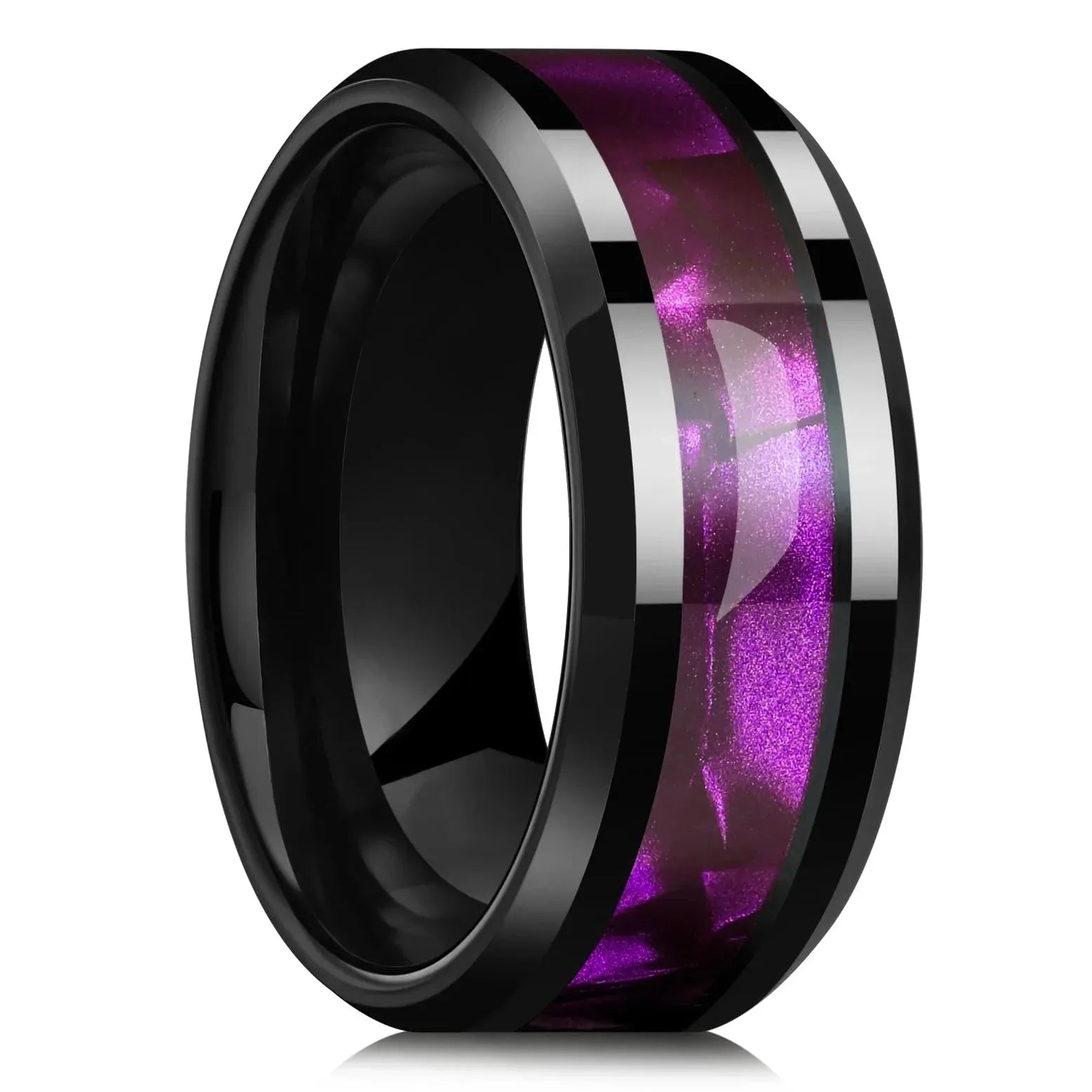 Purple Titanium Steel Promise Ring - Jeglowstore