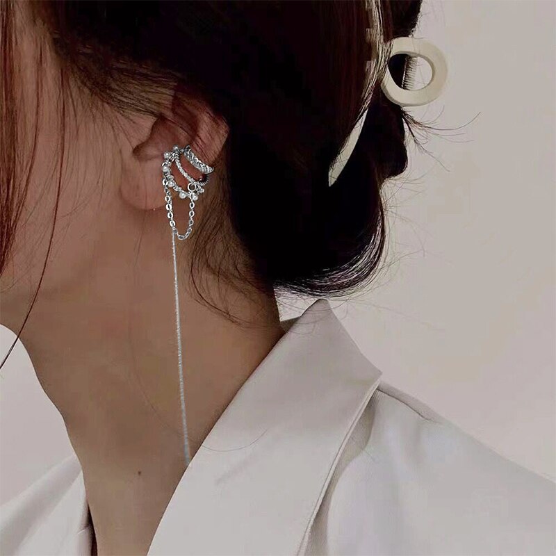 Fashion Female Ear Clips for Women Cold Wind Earrings Punk Cool Ear Studs Earrings Butterfly Ear Cuff Wedding Party Gift Jewelry