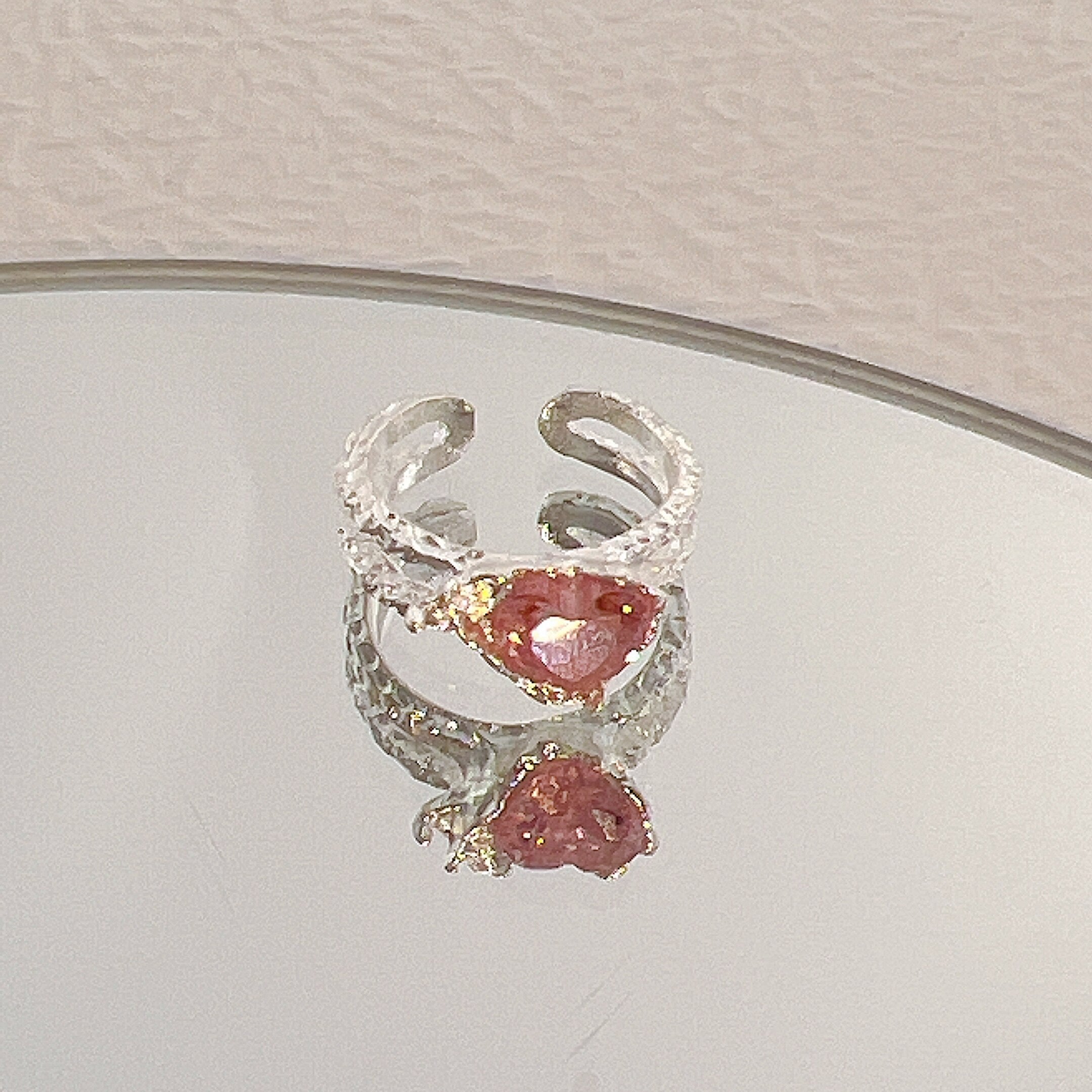 Gold Color Heart Zircon Rings Set For Women Girls Adjustable Minimalism Luxury Twist  Ring Fashion 2023 New Jewelry Trendy Gifts