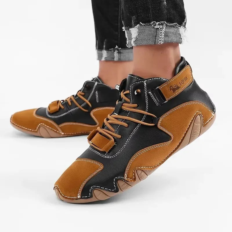 Men’s Outdoor Casual Retro Flat Boots - Jeglowstore