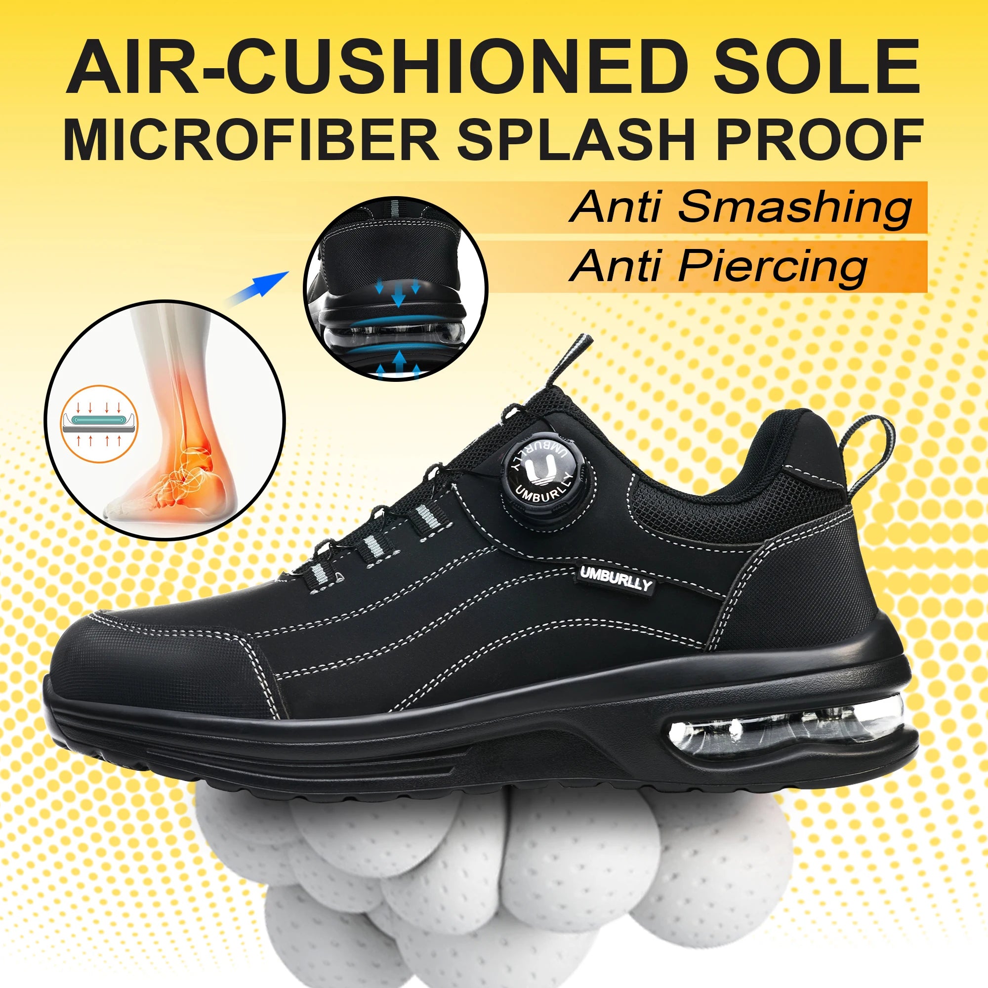 Men’s Air Cushion Safety Work Shoes - Jeglowstore