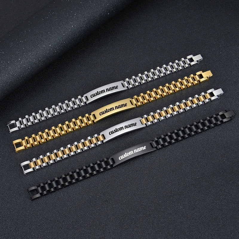 Personalized Stainless Steel ID Bracelet - Jeglowstore