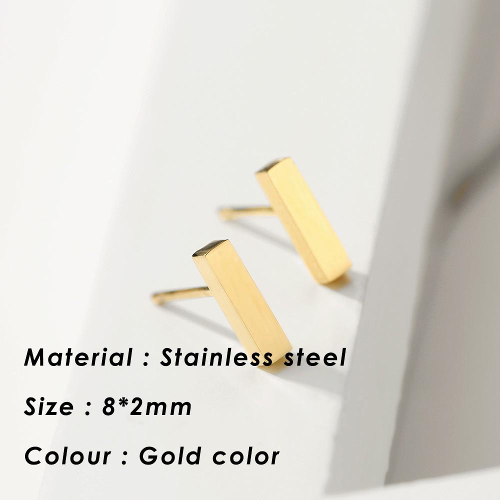 Small Heart Stainless Steel Stud Earrings for Women Girl Not Fade Gold Color Tiny Earrings Korea Fashion Jewelry Piercing Ear