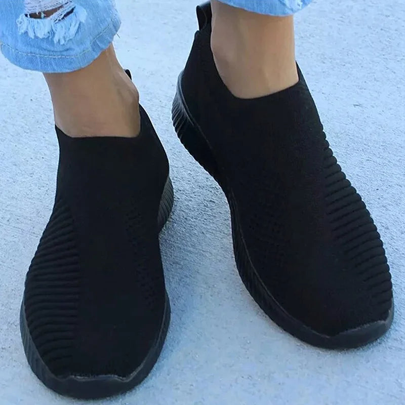 Women’s White Slip-On Casual Sneakers - Jeglowstore